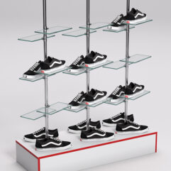 Стойка JOK под обувь №4, Белый, кромка красная