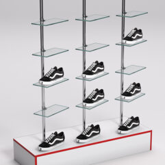 Стойка JOK под обувь №5, Белый, кромка красная