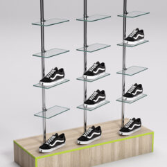 Стойка JOK под обувь №5, Дуб Сонома, кромка Лайм