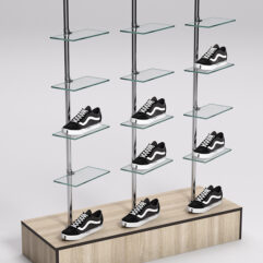 Стойка JOK под обувь №5, Дуб Сонома, кромка Дуб Венге