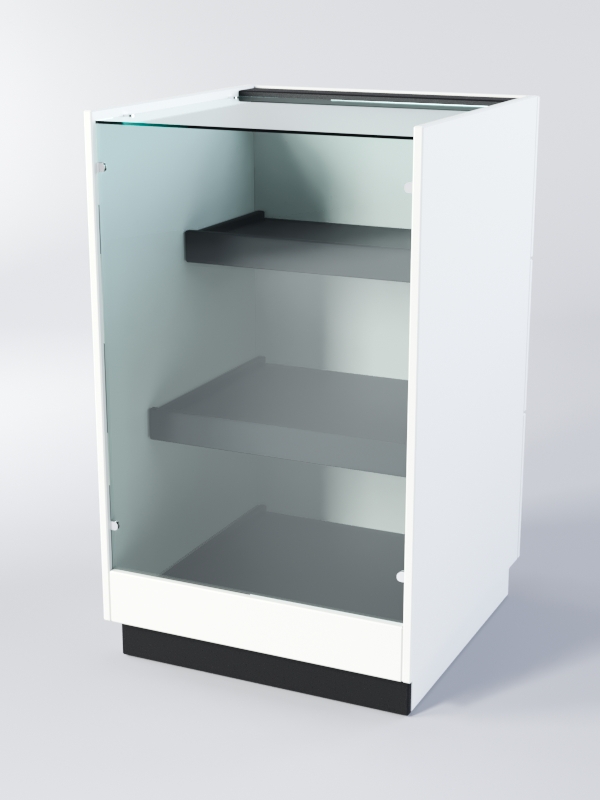 Прилавок РОНА №1-600мм, Белый+Черный