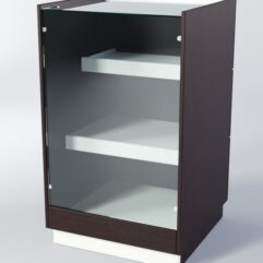 Прилавок РОНА №1-600мм, Дуб Венге + Белый