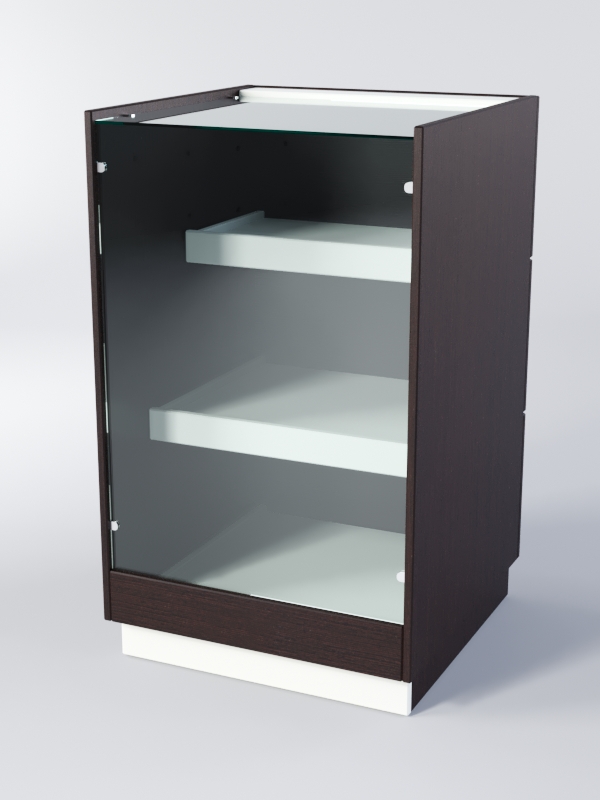 Прилавок РОНА №1-600мм, Дуб Венге + Белый