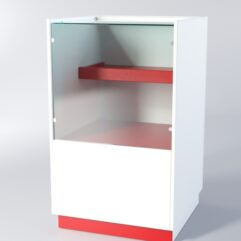 Прилавок РОНА №4-600мм, Белый + красный