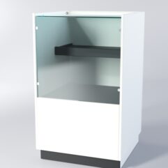 Прилавок РОНА №4-600мм, Белый+Черный