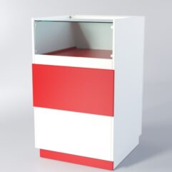 Прилавок РОНА №5-600мм, Белый + красный