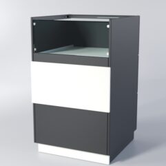 Прилавок РОНА №5-600мм, Белый+Черный