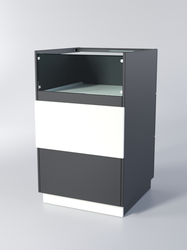 Прилавок РОНА №5-600мм, Белый+Черный