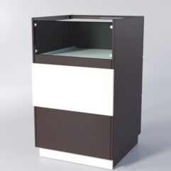 Прилавок РОНА №5-600мм, Дуб Венге + Белый