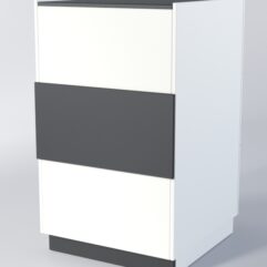 Прилавок РОНА №7-1-600мм, Белый+Черный