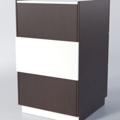 Прилавок РОНА №7-1-600мм, Дуб Венге + Белый