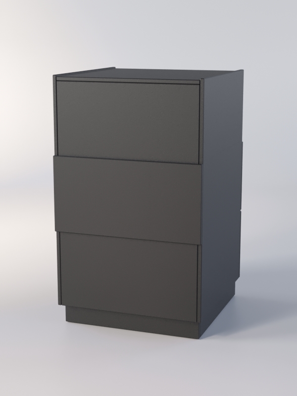 Прилавок РОНА №7-2-600мм, Черный