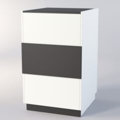 Прилавок РОНА №7-2-600мм, Белый+Черный