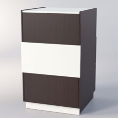 Прилавок РОНА №7-2-600мм, Дуб Венге + Белый