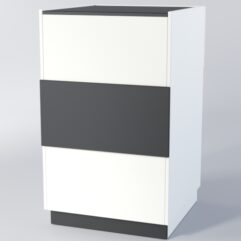 Прилавок РОНА №7-3-600мм, Белый+Черный