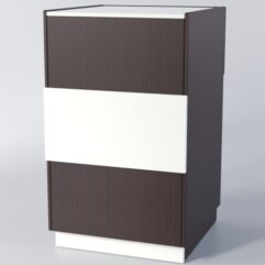 Прилавок РОНА №7-3-600мм, Дуб Венге + Белый