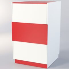 Прилавок РОНА №7-А-600мм, Белый + красный