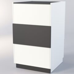 Прилавок РОНА №7-А-600мм, Белый+Черный