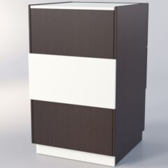 Прилавок РОНА №7-А-600мм, Дуб Венге + Белый