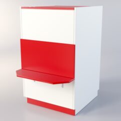 Прилавок РОНА №8-1-600мм, Белый + красный