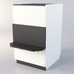 Прилавок РОНА №8-1-600мм, Белый+Черный