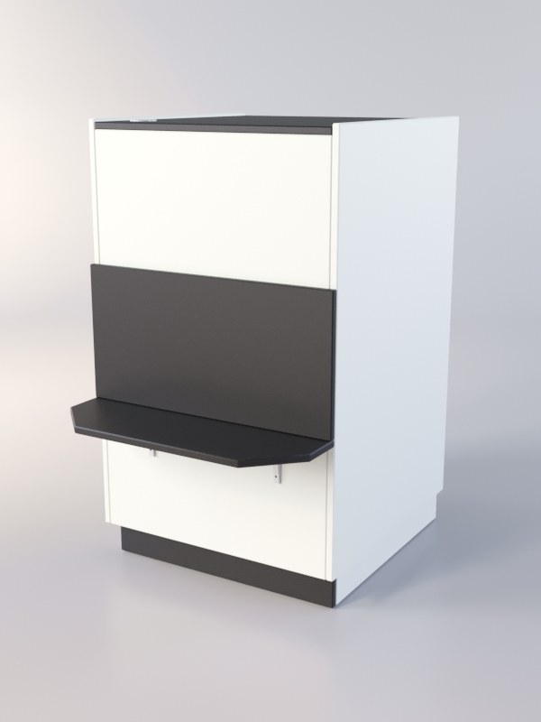 Прилавок РОНА №8-1-600мм, Белый+Черный