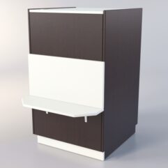 Прилавок РОНА №8-1-600мм, Дуб Венге + Белый