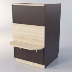 Прилавок РОНА №8-1-600мм, Дуб Венге + Дуб Сонома