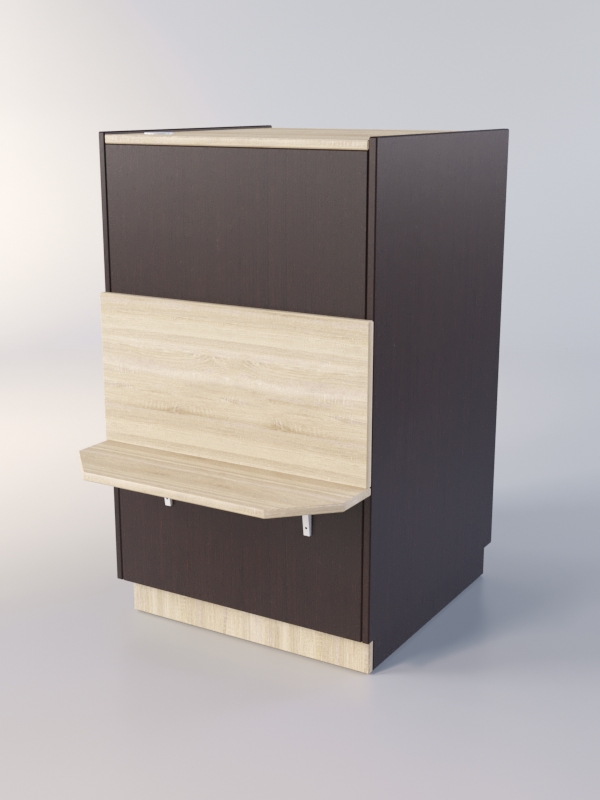 Прилавок РОНА №8-1-600мм, Дуб Венге + Дуб Сонома