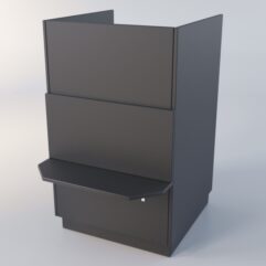 Прилавок РОНА №9-2-600мм, Черный