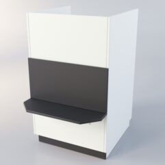 Прилавок РОНА №9-2-600мм, Белый+Черный