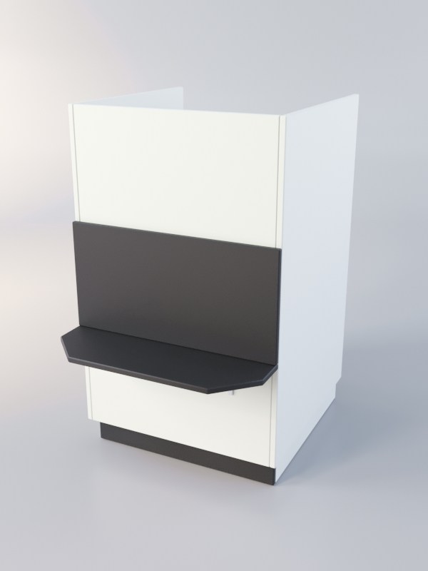 Прилавок РОНА №9-2-600мм, Белый+Черный