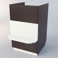 Прилавок РОНА №9-2-600мм, Дуб Венге + Белый