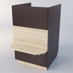 Прилавок РОНА №9-2-600мм, Дуб Венге + Дуб Сонома