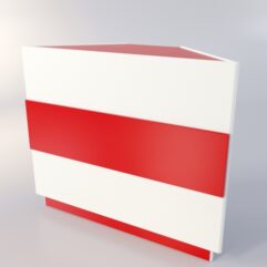 Прилавок РОНА №10, Белый + красный