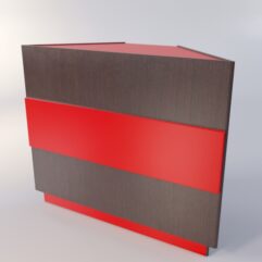 Прилавок РОНА №10, Дуб Венге + Красный