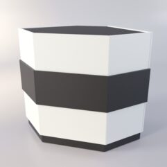 Прилавок РОНА №11, Белый+Черный