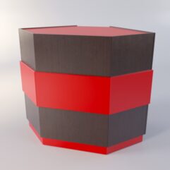 Прилавок РОНА №11, Дуб Венге + Красный