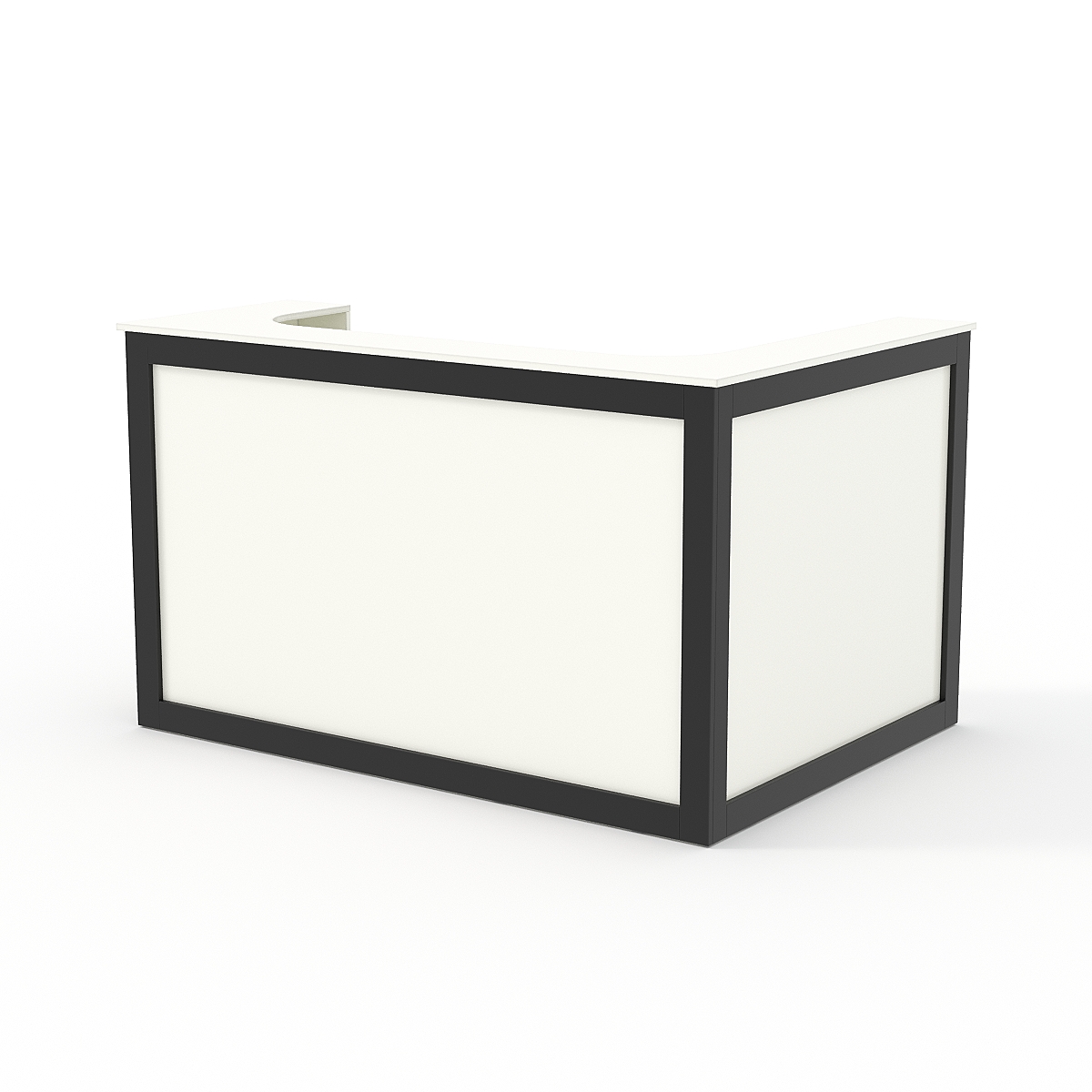 Ресепшн ЗЕФИР №13 правосторонний, Белый и Черный