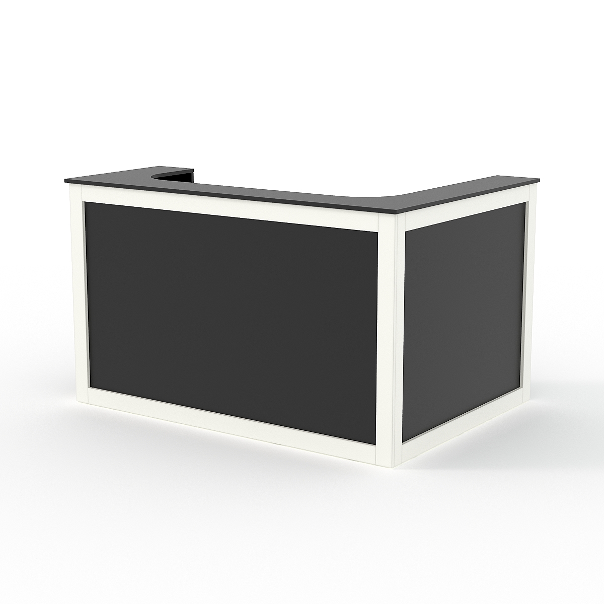 Ресепшн ЗЕФИР №13 правосторонний, Черный и Белый