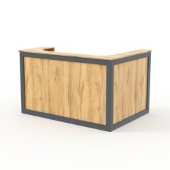 Ресепшн ЗЕФИР №13 правосторонний, Дуб Золотистый и Темно-Серый