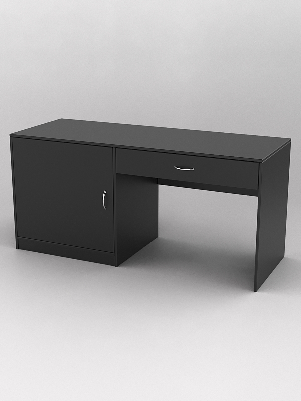 Стол с тумбой под холодильник №1, Черный