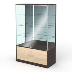 Витрина ПРОФИТ №6, Дуб Венге и Дуб Сонома