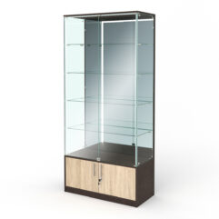 Витрина ПРОФИТ №7, Дуб Венге и Дуб Сонома