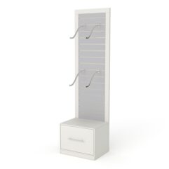 Стеллаж ПРОФИТ №1-600, Белый + Серый