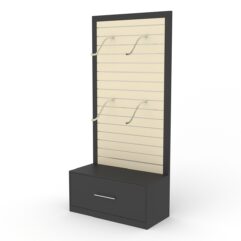 Стеллаж ПРОФИТ №1, Черный + Крем Вайс 10-U2236