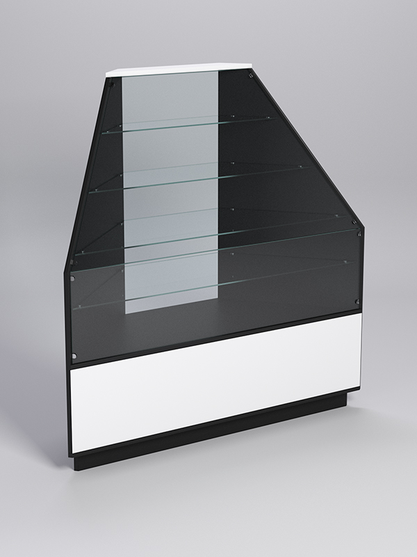 Прилавок ТОРГОВЫЙ высокий №2, Черный с белым