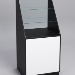 Прилавок ТОРГОВЫЙ №7-600, Черный, фасад белый