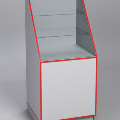 Прилавок ТОРГОВЫЙ №7-600, Серый, кромка красная