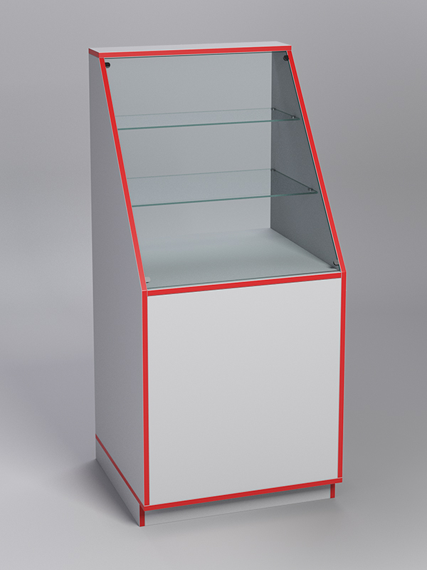 Прилавок ТОРГОВЫЙ №7-600, Серый, кромка красная